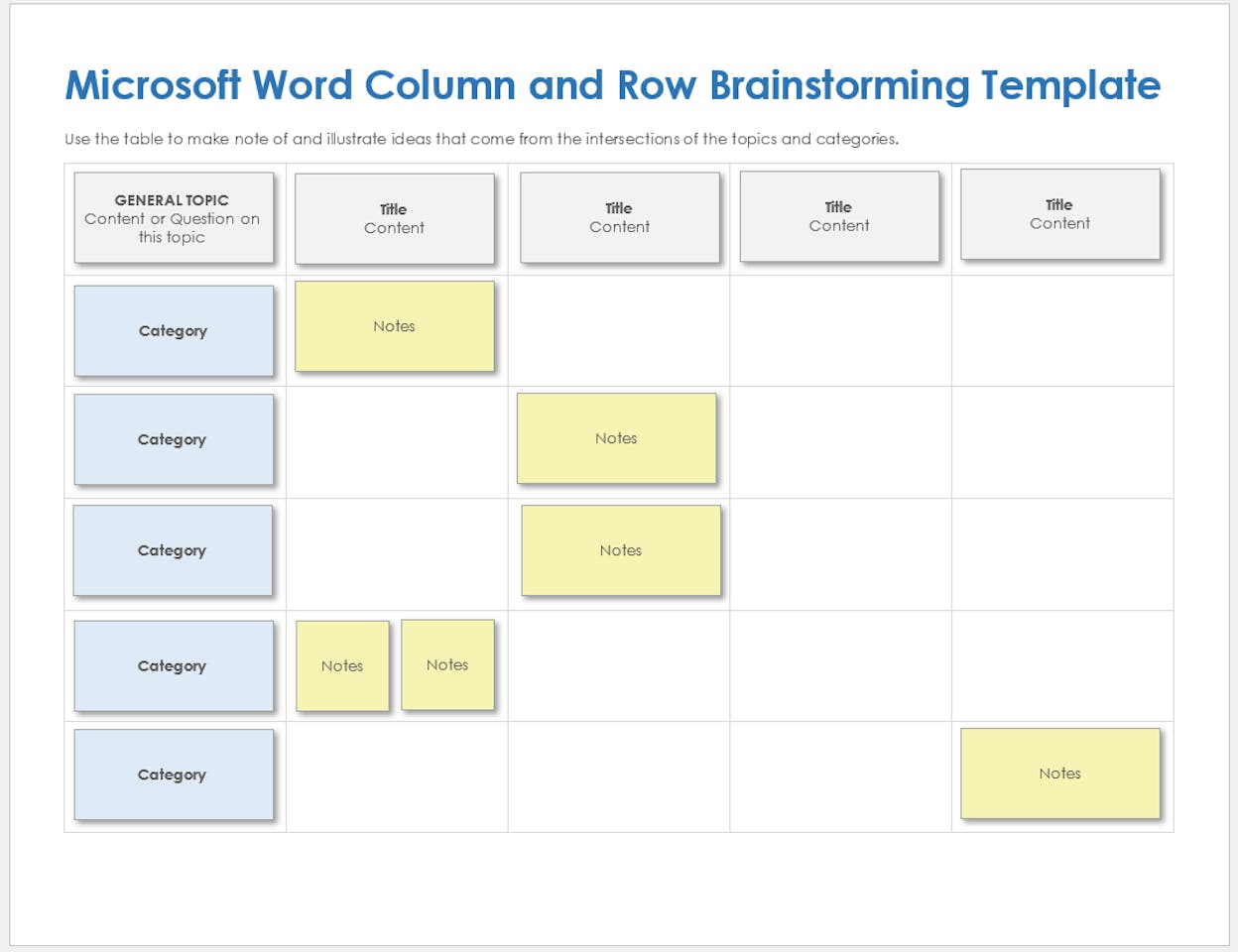 [Screenshot: A simple spreadsheet or notepad showing a brainstormed list of services]
