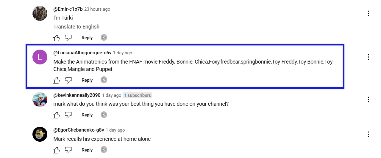 [Screenshot: Example of comment spam with spammy anchor text links]