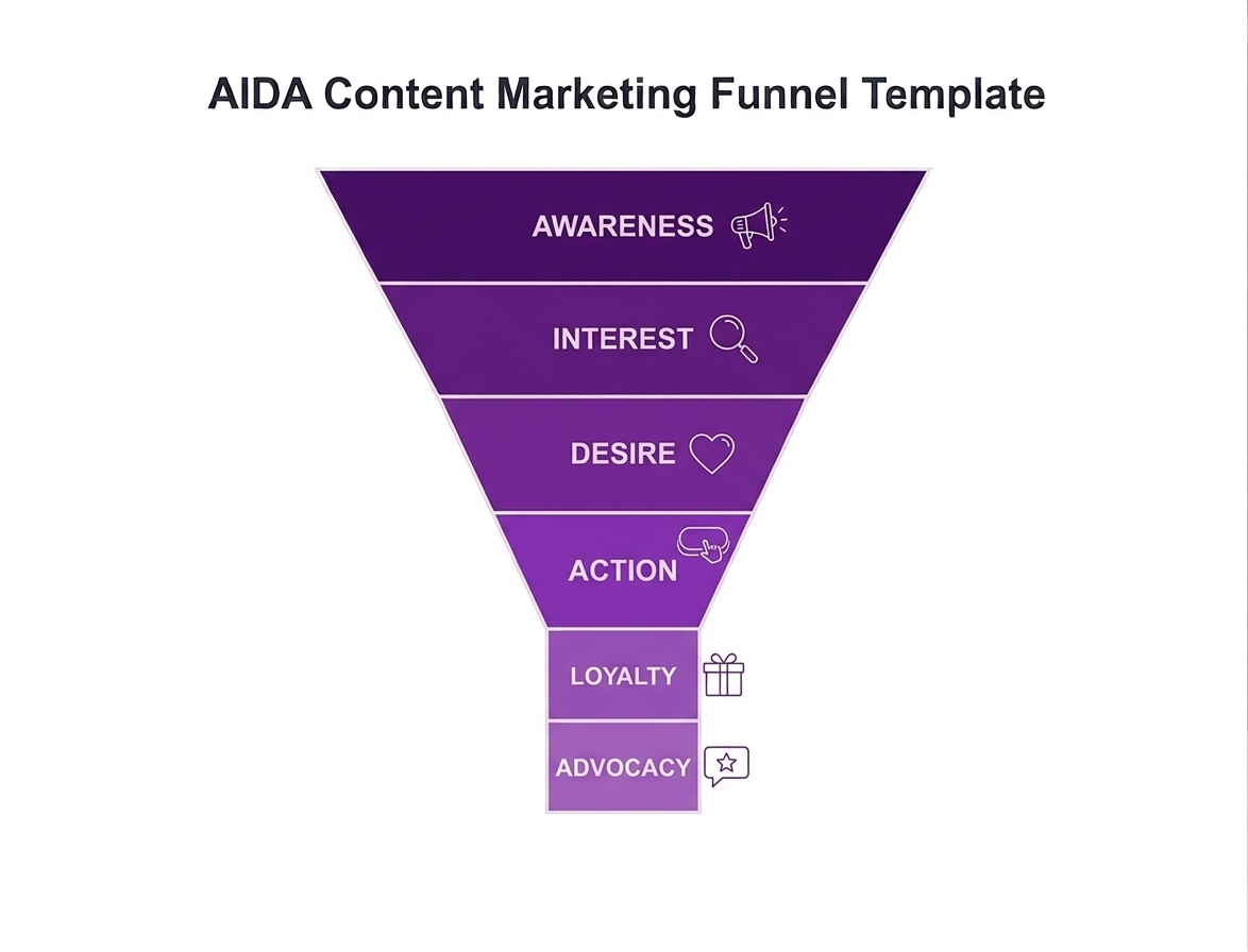 [Screenshot: An extended funnel showing Loyalty and Advocacy stages below Action]