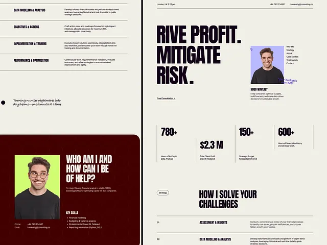 [Screenshot: Example of a well-known single-page website like a portfolio or product landing page]