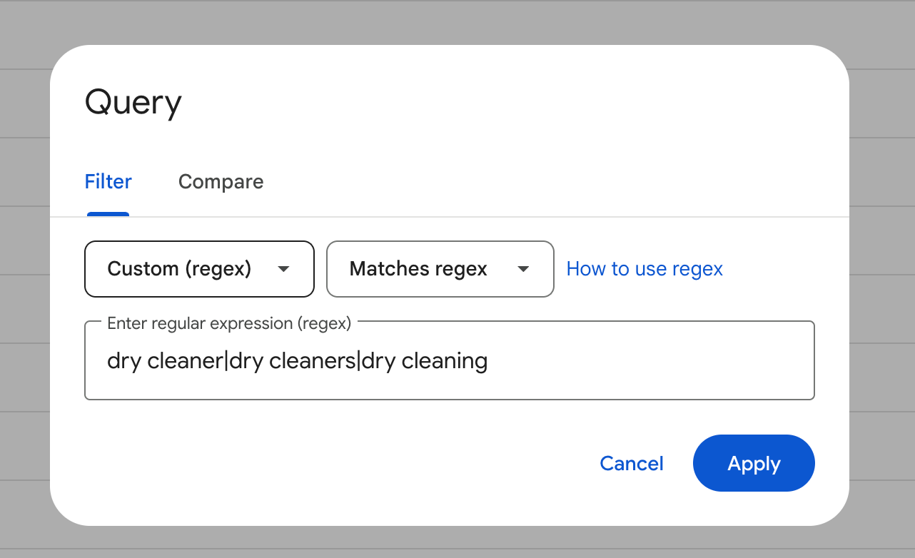 [Screenshot: GSC query data filtered and sorted to show striking-distance keywords]