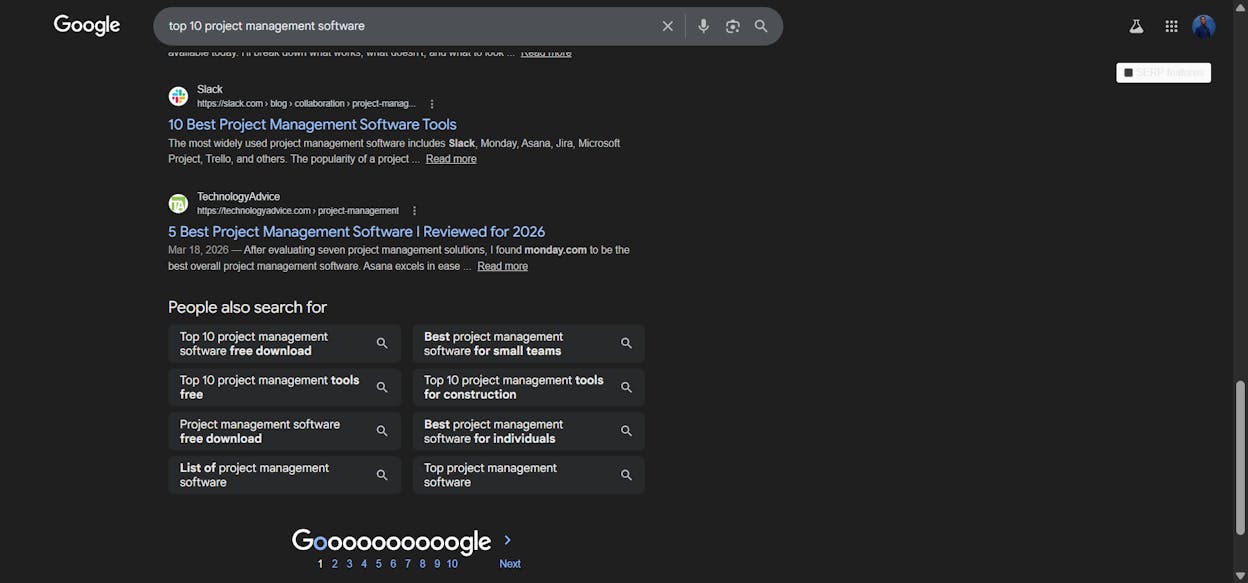 [Screenshot: Google&rsquo;s People Also Ask box showing expandable questions related to a search query]
