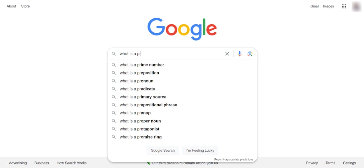 [Screenshot: Google Autocomplete showing suggestions in German for a seed keyword]