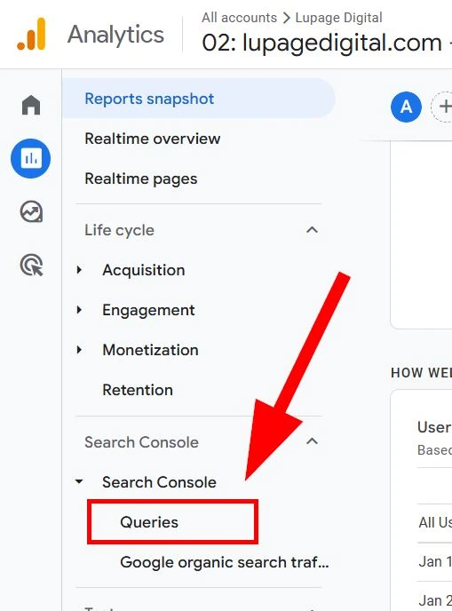 [Screenshot: Google Search Console download button for exporting report data]