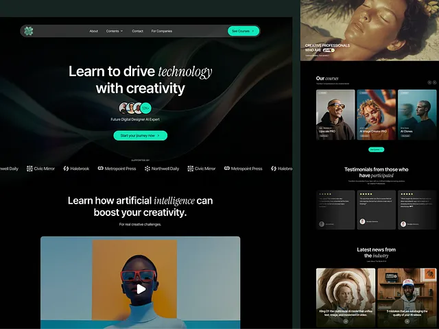 [Screenshot: FreeAcademy.ai GEO course landing page showing the 8-module curriculum overview]