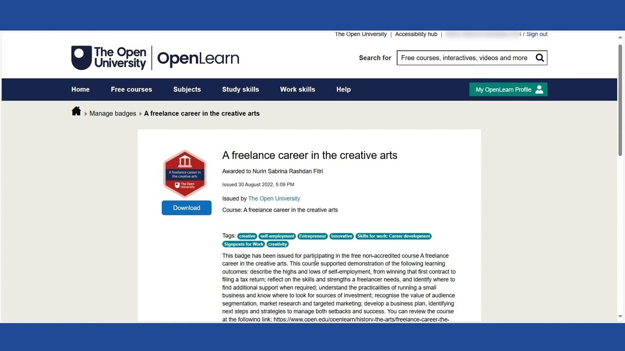 [Screenshot: Open University OpenLearn course page for Introduction to GEO showing module overview and free enrollment]
