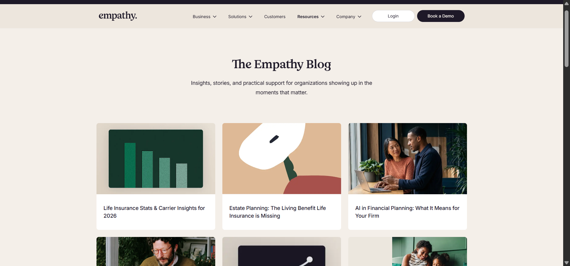 [Screenshot: Browsing a prospect&rsquo;s blog to identify content themes and gaps]