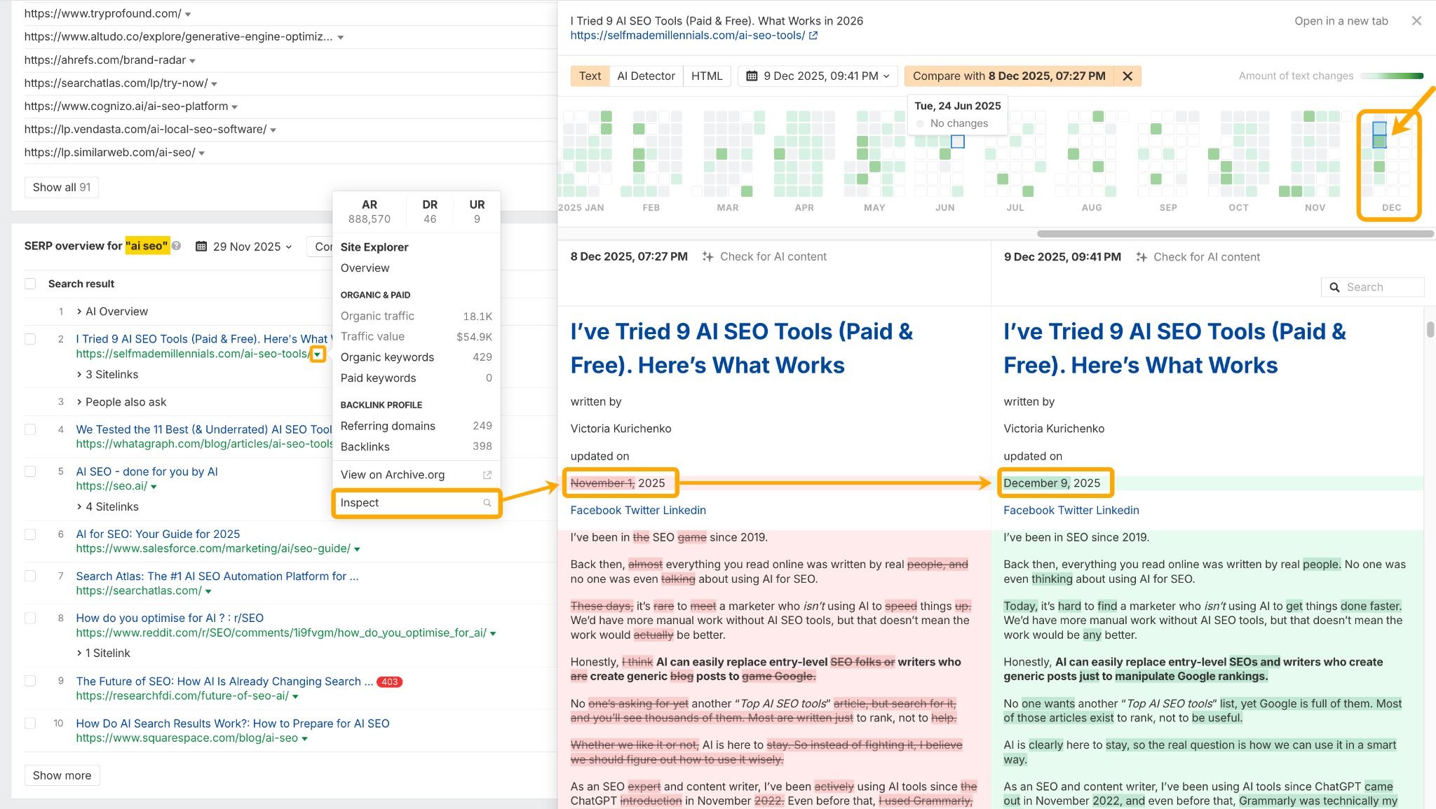 [Screenshot: A side-by-side comparison showing different KD scores for the same keyword across two or three different SEO tools]
