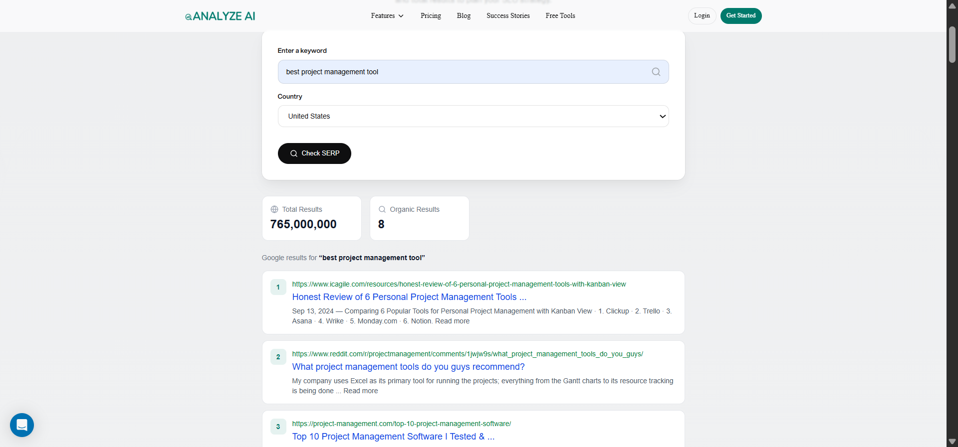 [Screenshot: SERP Checker showing forum and discussion results for an industry keyword]