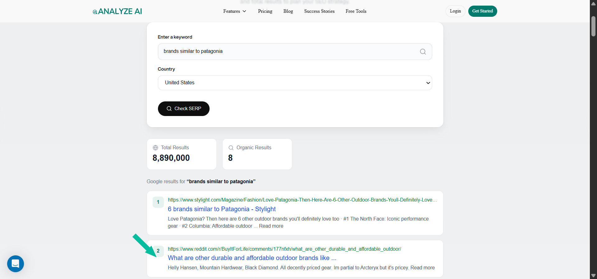 [Screenshot: Using a SERP analysis tool to find Reddit threads ranking in the top 5 for target keywords, filtering for comment pages]