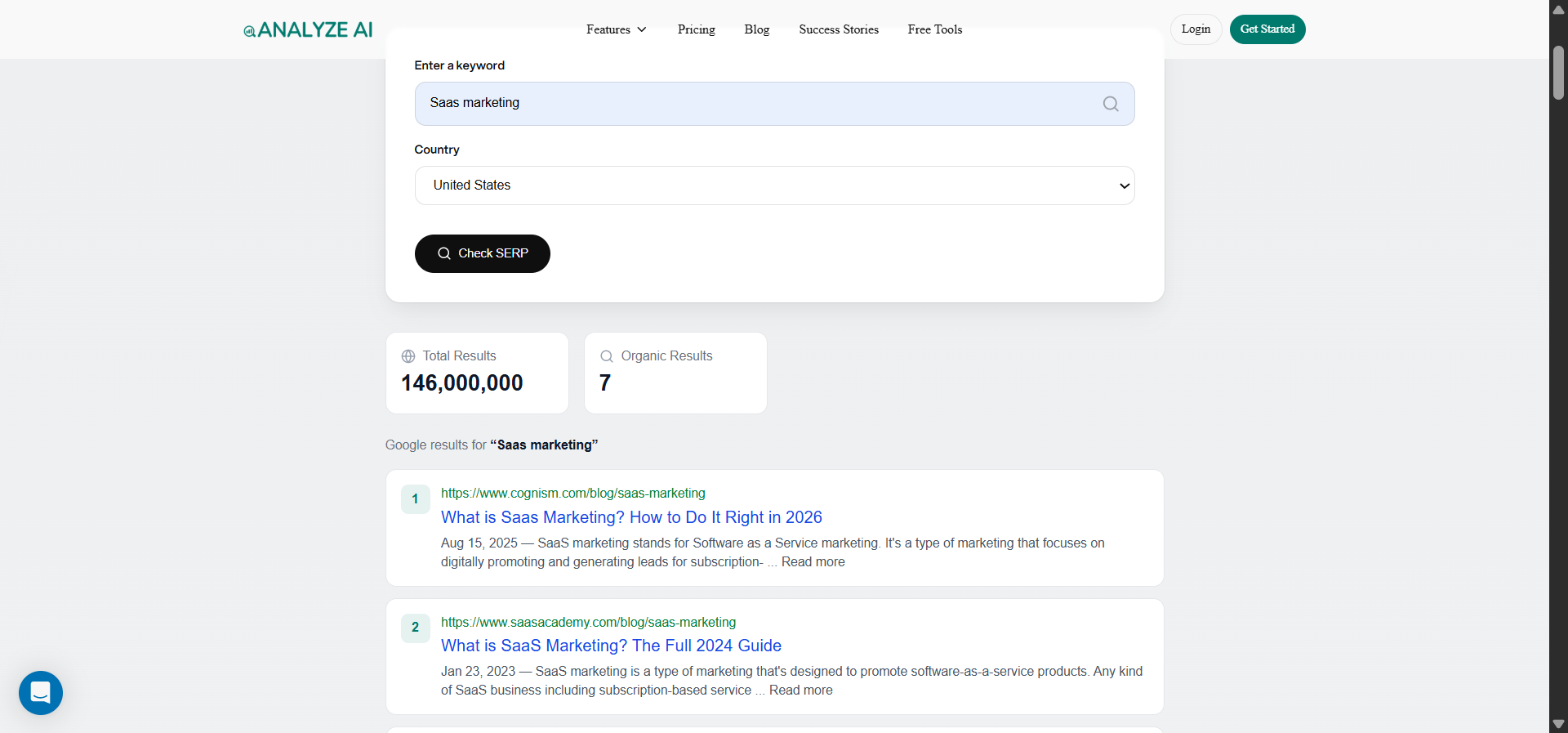 [Screenshot description: SERP results for a keyword showing a mix of formats, with arrows pointing to the dominant format]