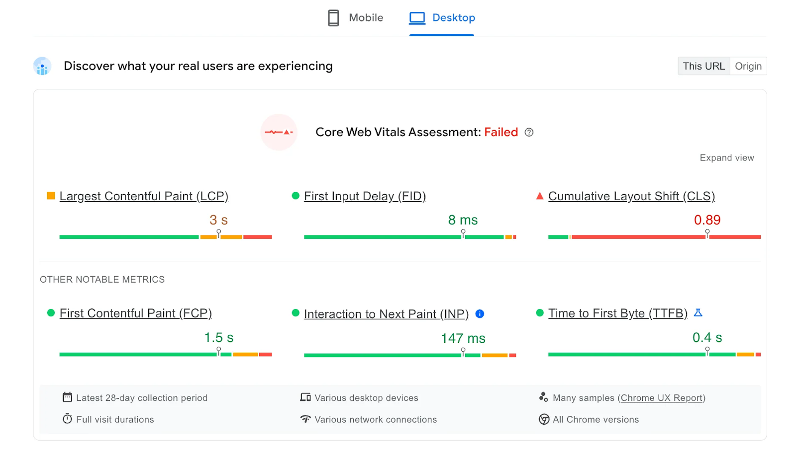 [Screenshot: PageSpeed Insights showing mobile performance score for a Shopify store]