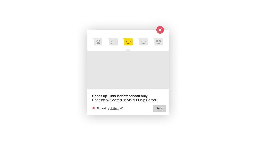 [Screenshot: Hotjar Incoming Feedback widget showing a visitor highlighting a confusing form field and leaving a comment about unclear labeling, with a sentiment emoji rating]