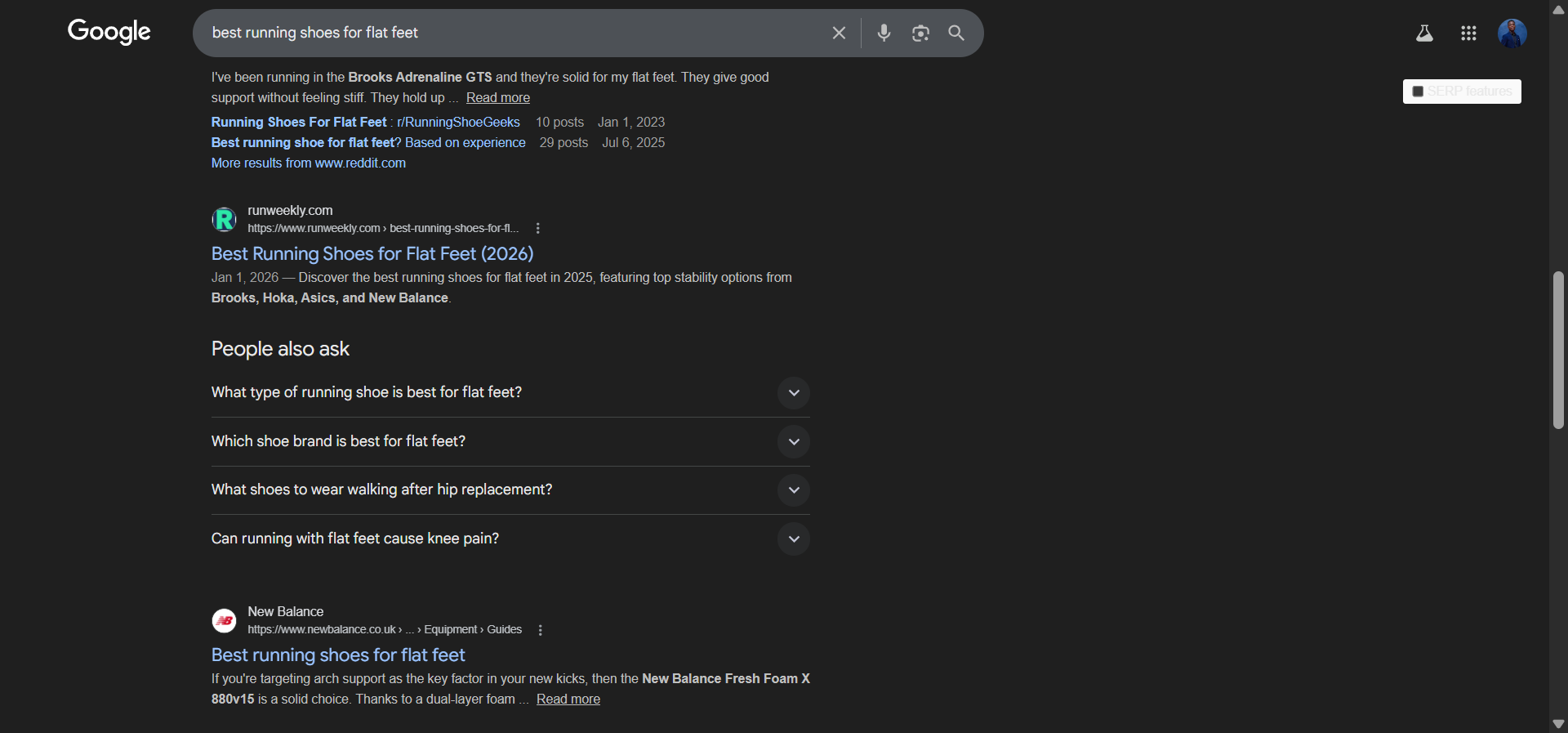 [Screenshot: Google PAA box for a target keyword]