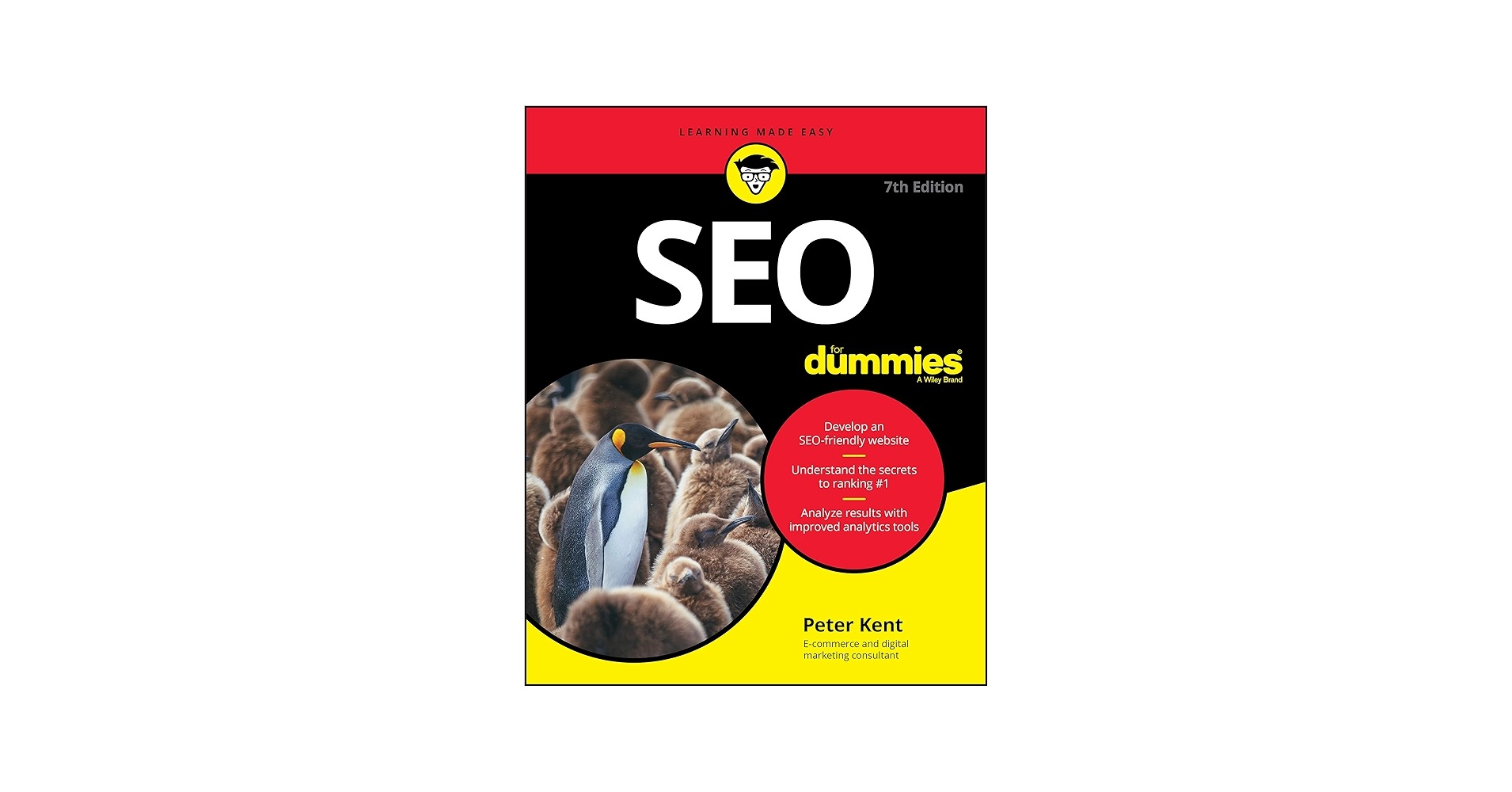 [Screenshot description: Cover of SEO for Dummies showing the classic yellow and black design]