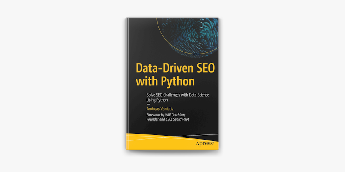 [Screenshot description: Cover of Data-Driven SEO with Python]