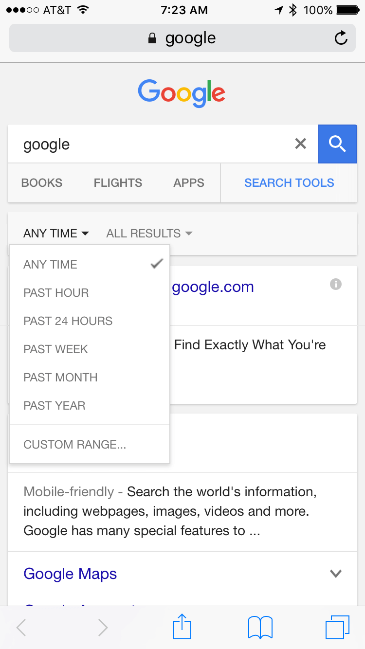 [Screenshot description: Google Search results filtered by &ldquo;Past month&rdquo; showing recent articles on a topic]