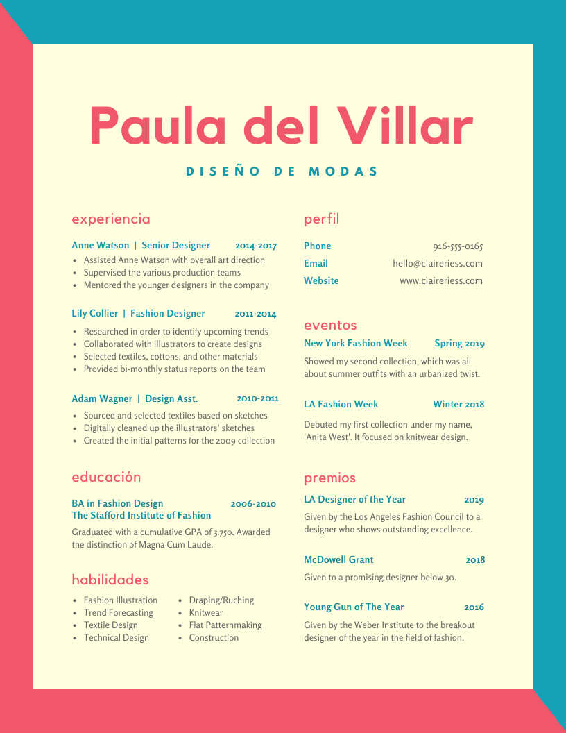 [Screenshot: Canva&rsquo;s Mexican Spanish resume templates page showing vibrant, colorful design]