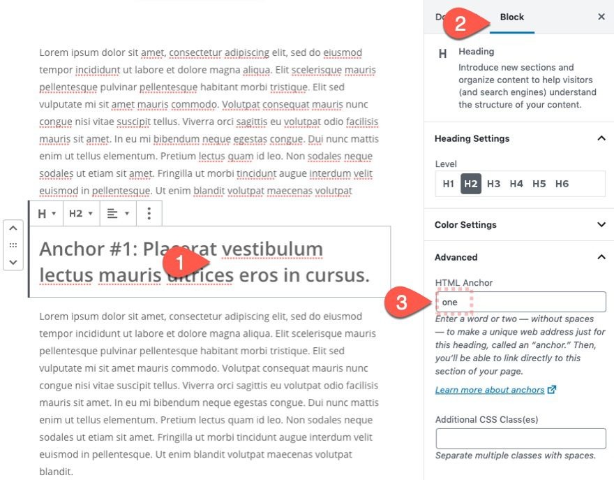 [Screenshot: A blog post with a table of contents at the top, and corresponding anchor links to each H2 section]