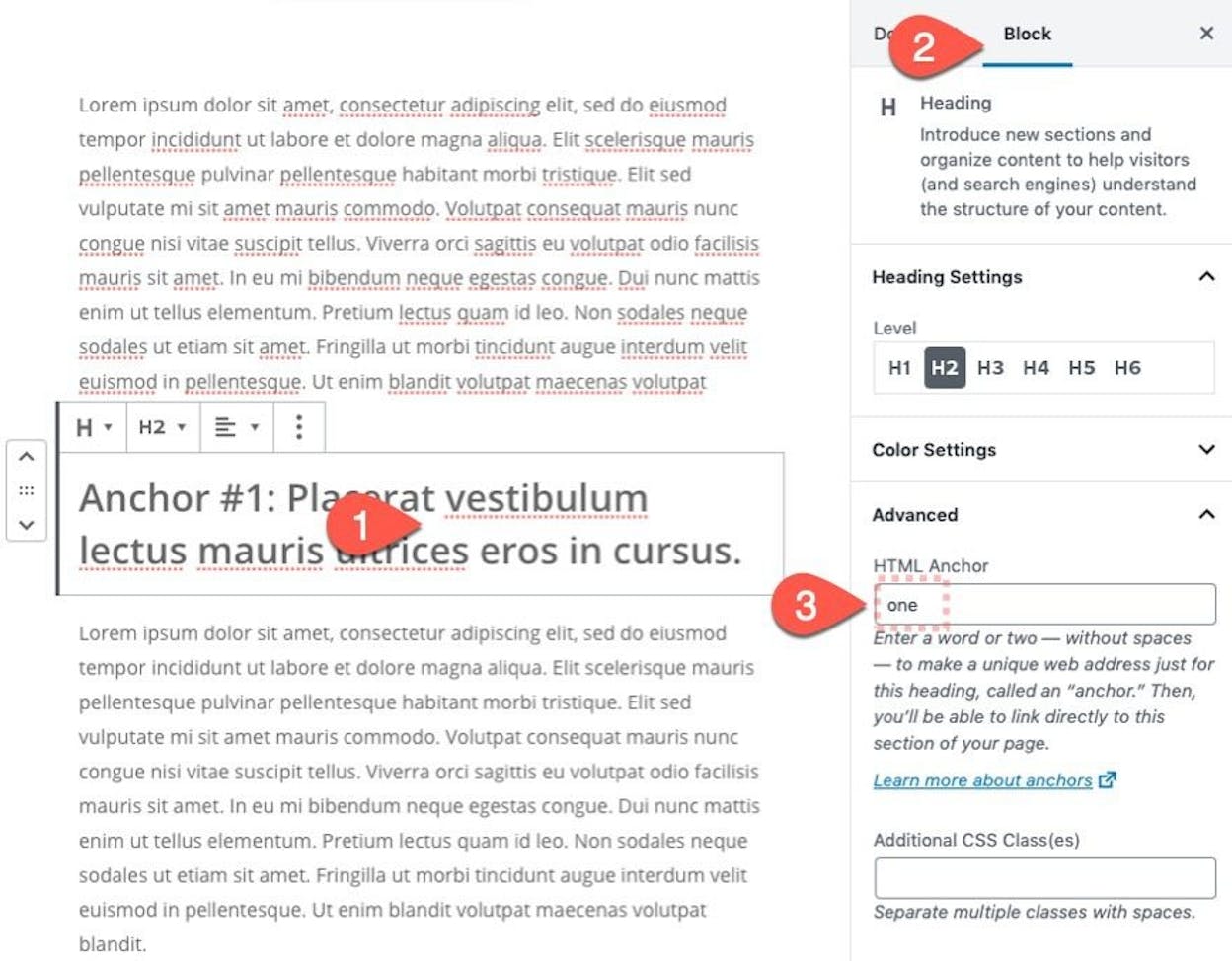 [Screenshot: A blog post with a table of contents at the top, and corresponding anchor links to each H2 section]