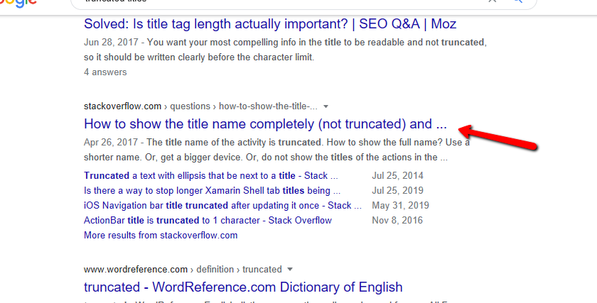 [Screenshot: Two search results side by side &mdash; one with a generic, truncated title tag and one with a clear, keyword-rich title tag under 60 characters &mdash; highlighting which one is more likely to get clicked]