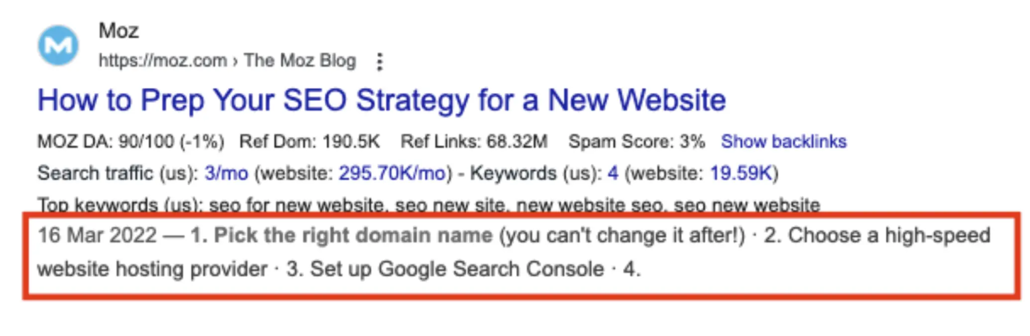 [Screenshot: Meta description issues in a crawl tool showing pages with missing descriptions]