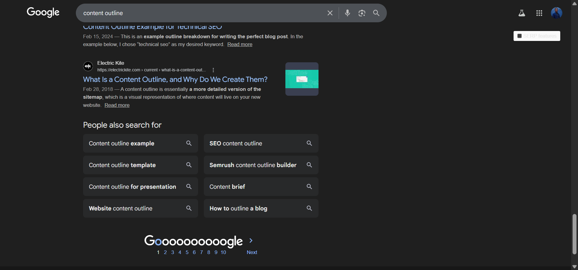 [Screenshot: Google related searches section at bottom of SERP]