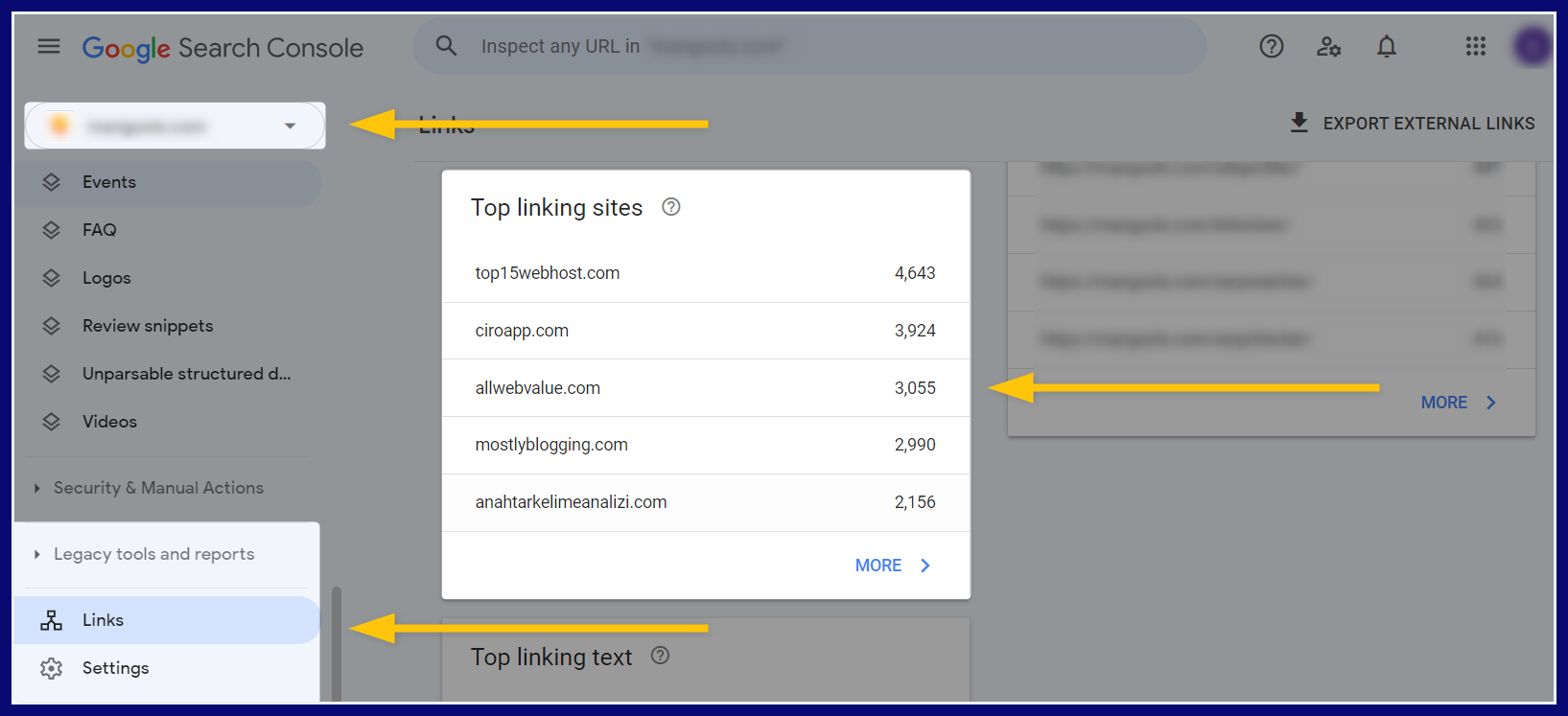 [Screenshot: A referring domains export being compared with an outgoing links export in Google Sheets, with duplicates highlighted]