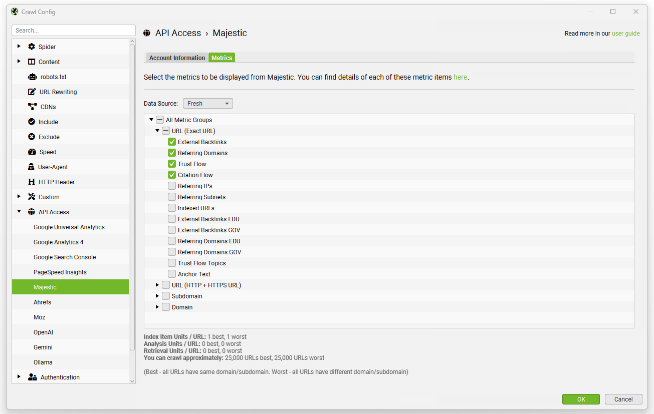 [Screenshot: Quick matches section at top of Web Guide results showing two plain organic links with &ldquo;Show all quick matches&rdquo; button]