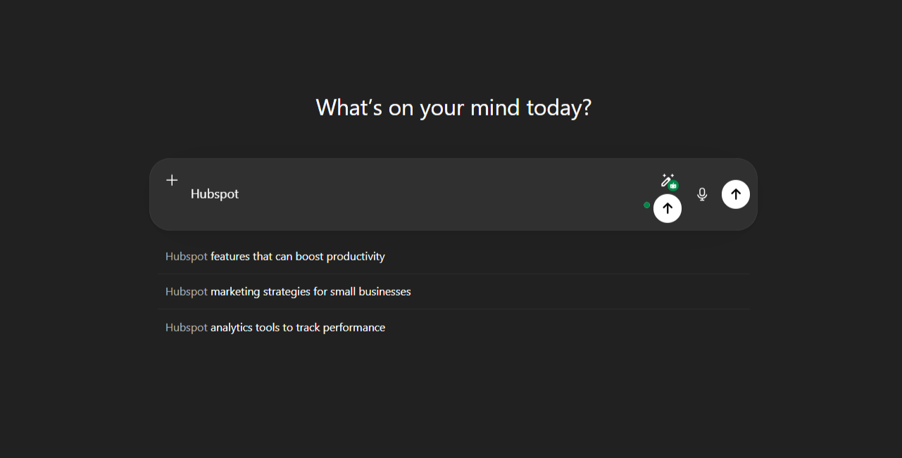 [Screenshot: ChatGPT auto-complete suggestions triggered by typing &ldquo;Is [brand name]&hellip;&rdquo; showing brand-relevant questions]