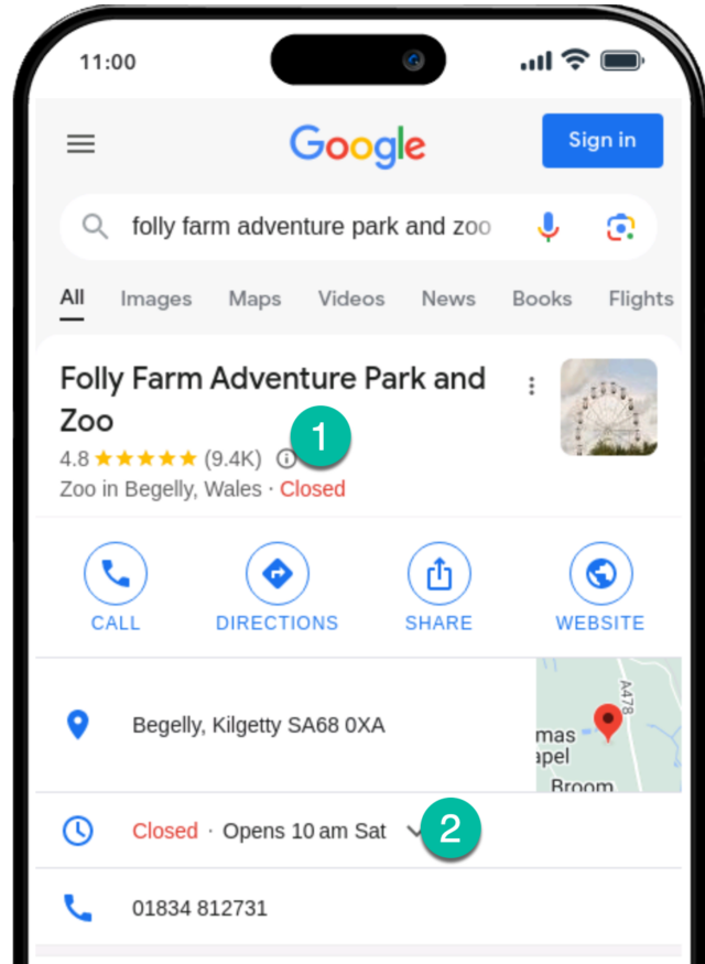 [Screenshot of a well-optimized Google Business Profile with photos, hours, and category set]