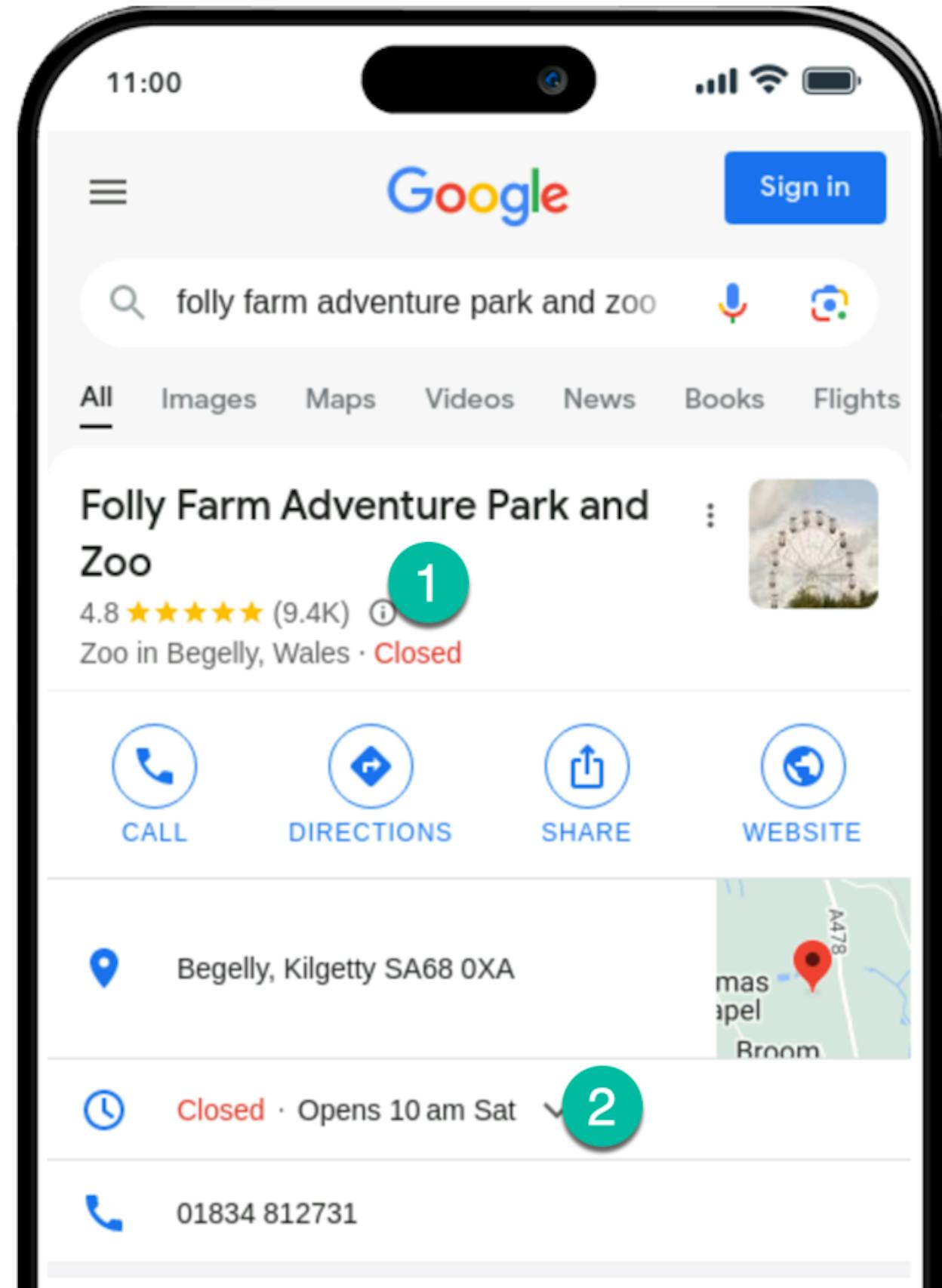 [Screenshot of a well-optimized Google Business Profile with photos, hours, and category set]