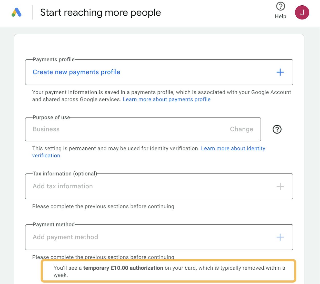 [Screenshot: Payment authorization screen showing temporary hold notice]