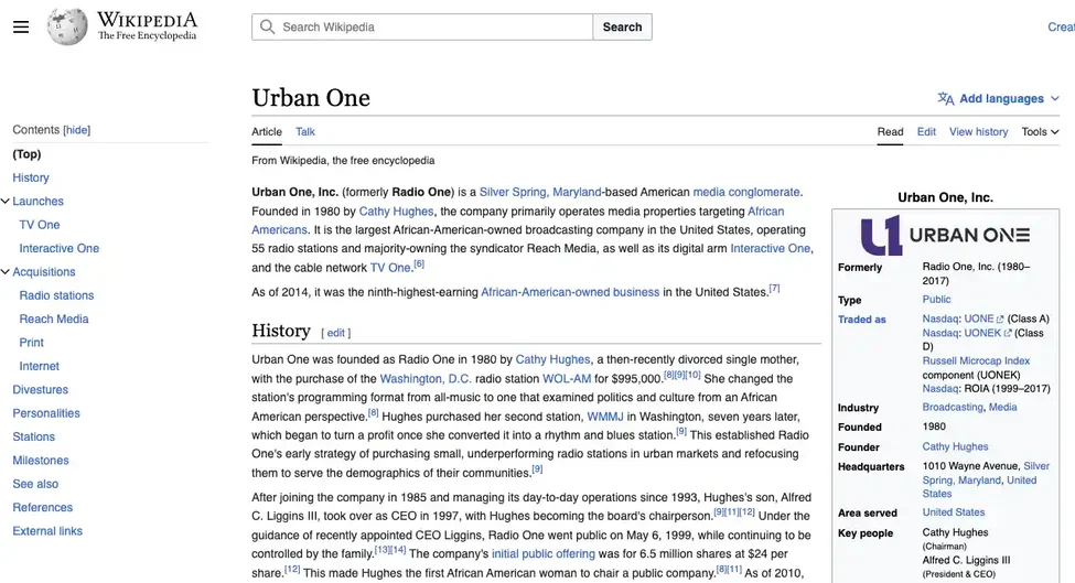 [Screenshot: A Wikipedia page for a broad topic, with related terms and categories highlighted]