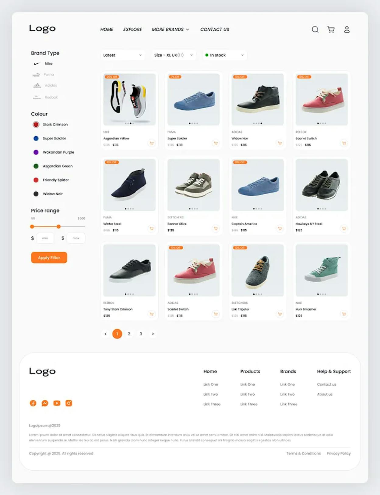 [Screenshot: An e-commerce category page showing product types in a grid format]
