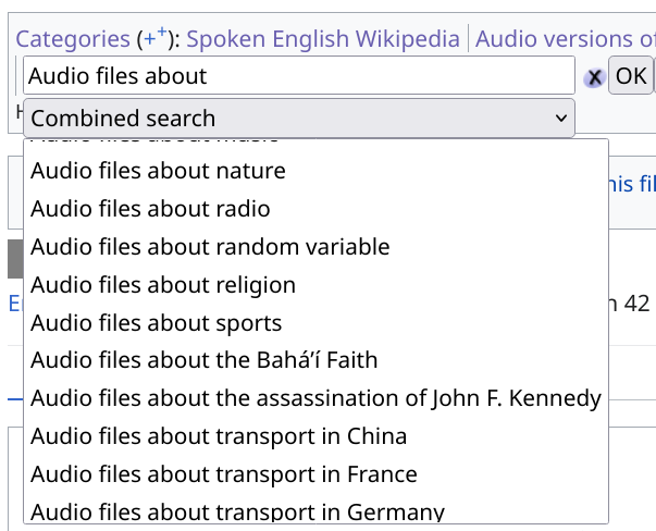 [Screenshot of Wikipedia&rsquo;s HotCat category adding interface with relevant categories selected]