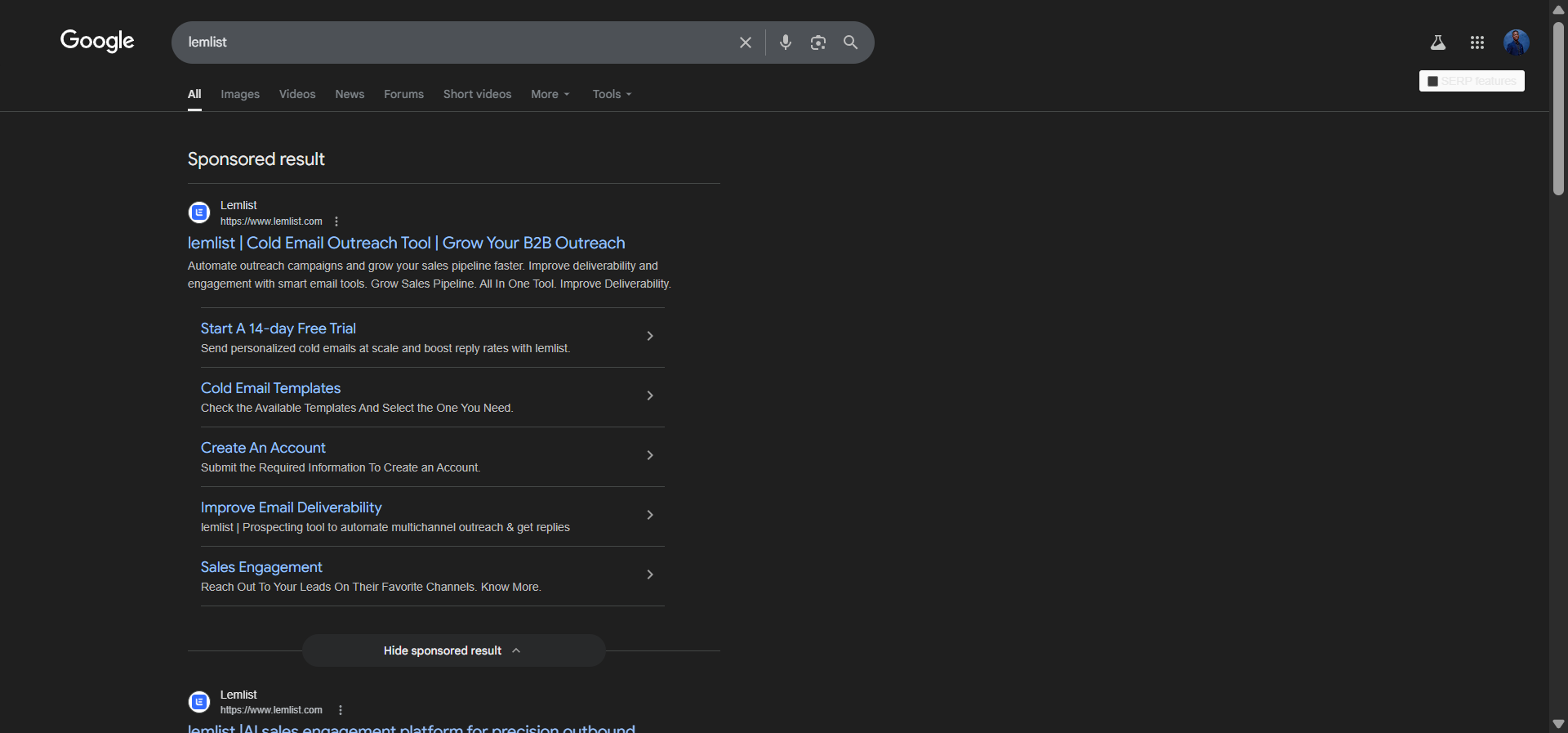 [Screenshot description: A Google search result for a SaaS brand showing a benefit-driven tagline in the meta description, not a feature list]