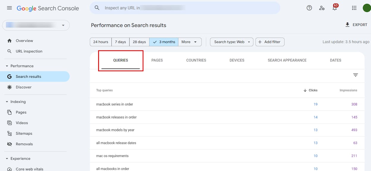 [Screenshot description: A Google Search Console performance report filtered to branded queries showing clicks, impressions, CTR, and position over 12 months]
