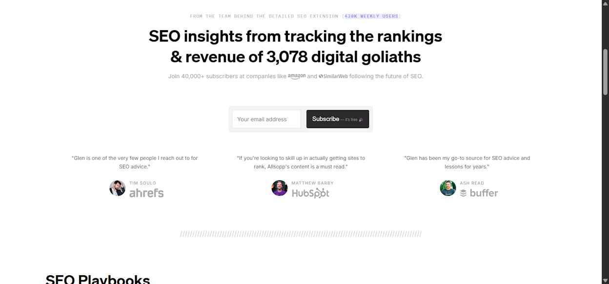 [Screenshot of the Detailed.com newsletter showing original data and research format]