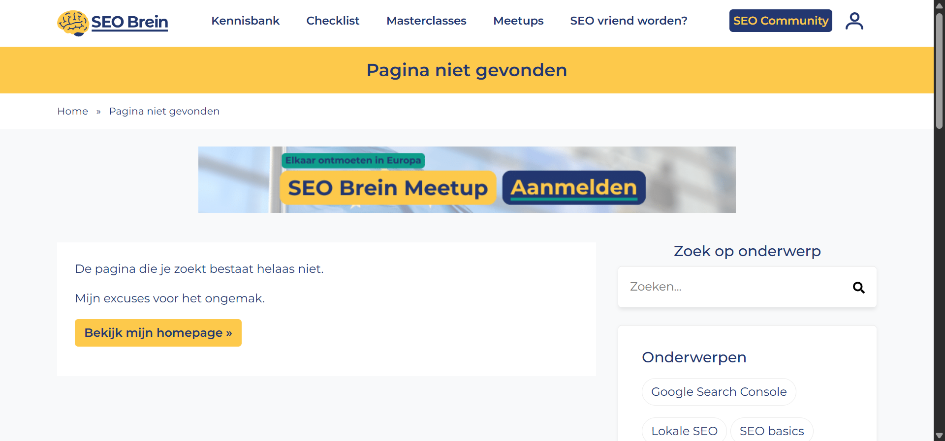 [Screenshot description: SEO Mastermind meetup photo]
