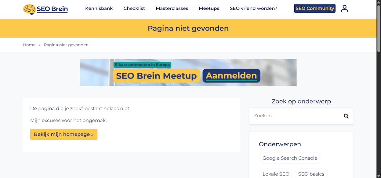 [Screenshot description: SEO Mastermind meetup photo]