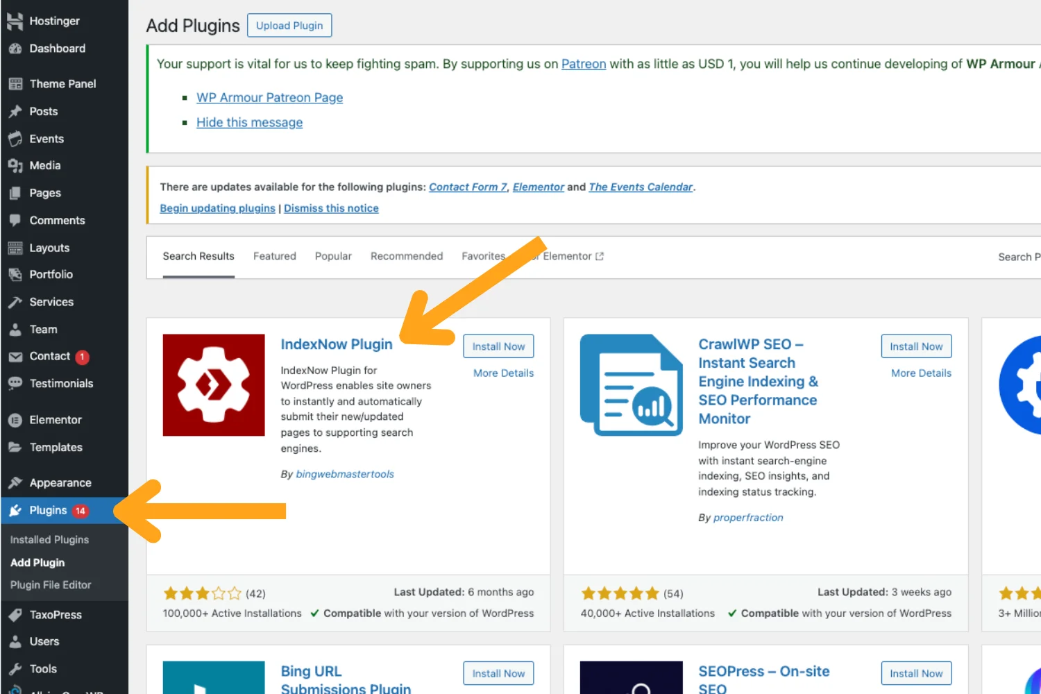 [Screenshot description: A WordPress SEO plugin settings page showing the IndexNow toggle enabled with a green checkmark]