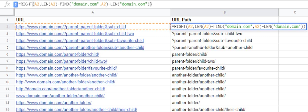 [Screenshot: A spreadsheet showing old URLs matched to new URLs with match confidence scores]