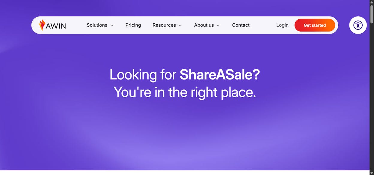 [Screenshot: ShareASale merchant discovery page showing available programs by category]