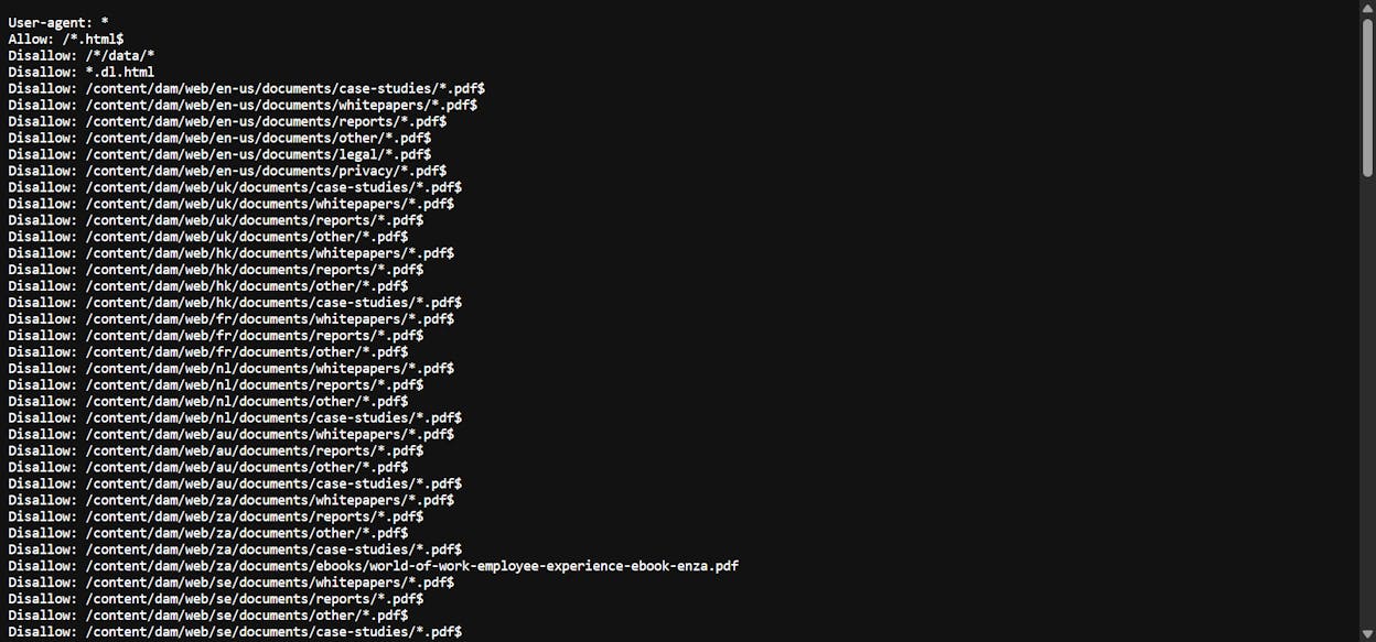 [Screenshot: Browser tab showing a robots.txt file at a real URL like tryanalyze.ai/robots.txt]