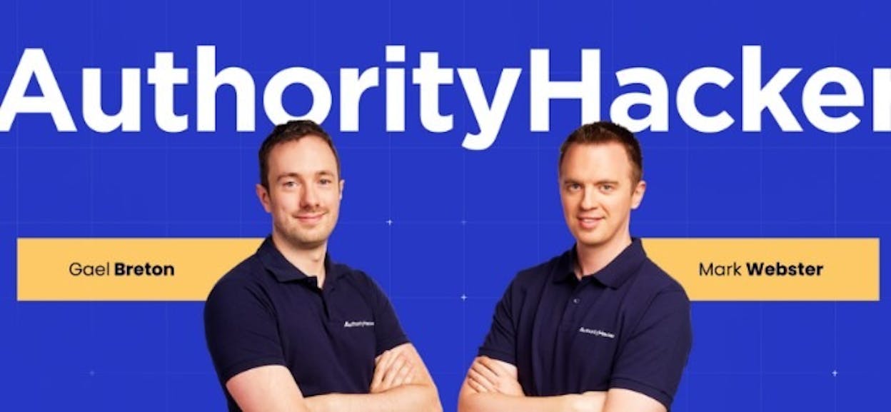 [Screenshot: Authority Hacker affiliate program landing page]
