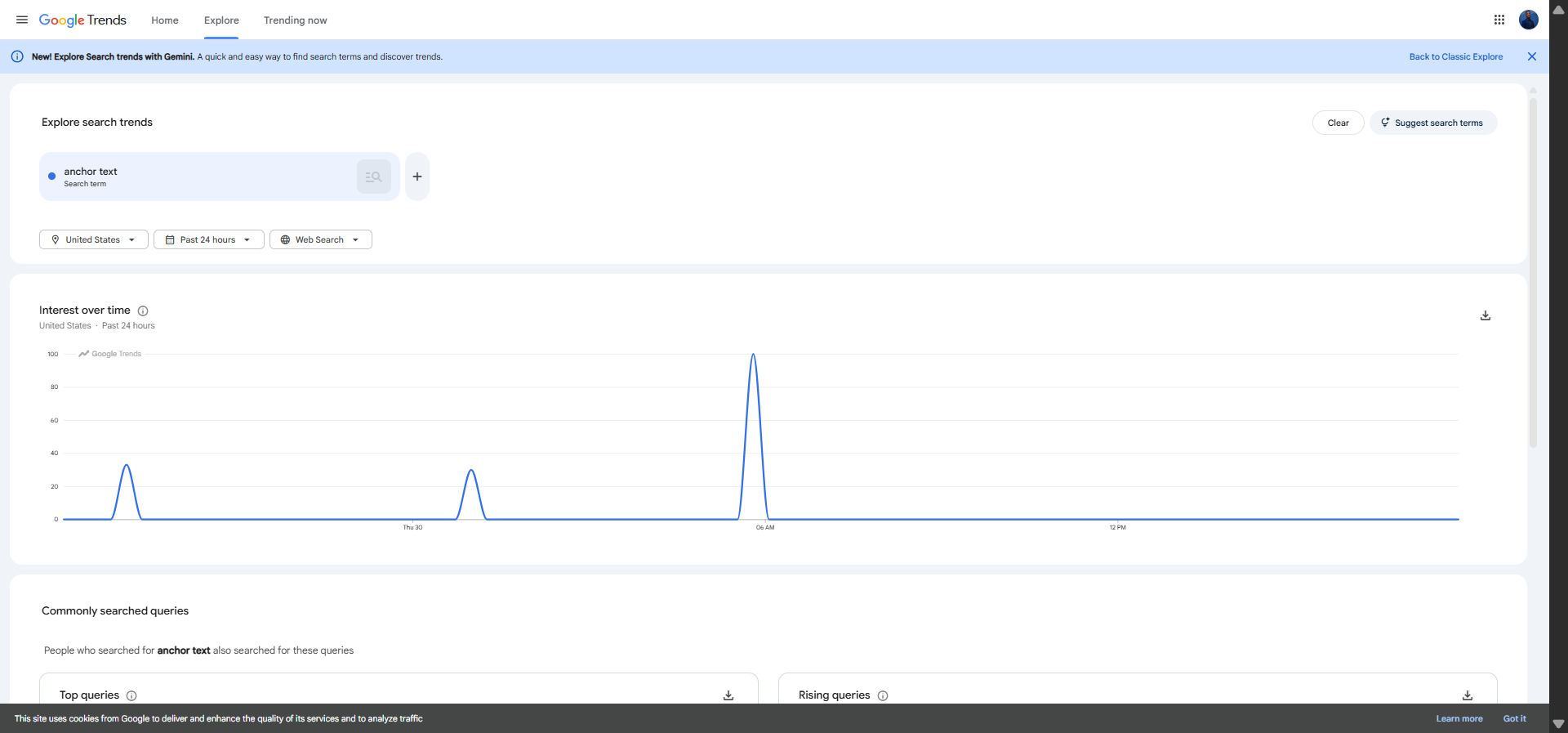 [Screenshot of Google Trends showing search interest over time for your product term, with a visible uptick after campaign launch]