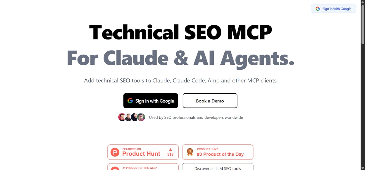 [Screenshot: A Technical SEO MCP output inside ChatGPT showing crawl results, Core Web Vitals scores, and AI crawler accessibility status]