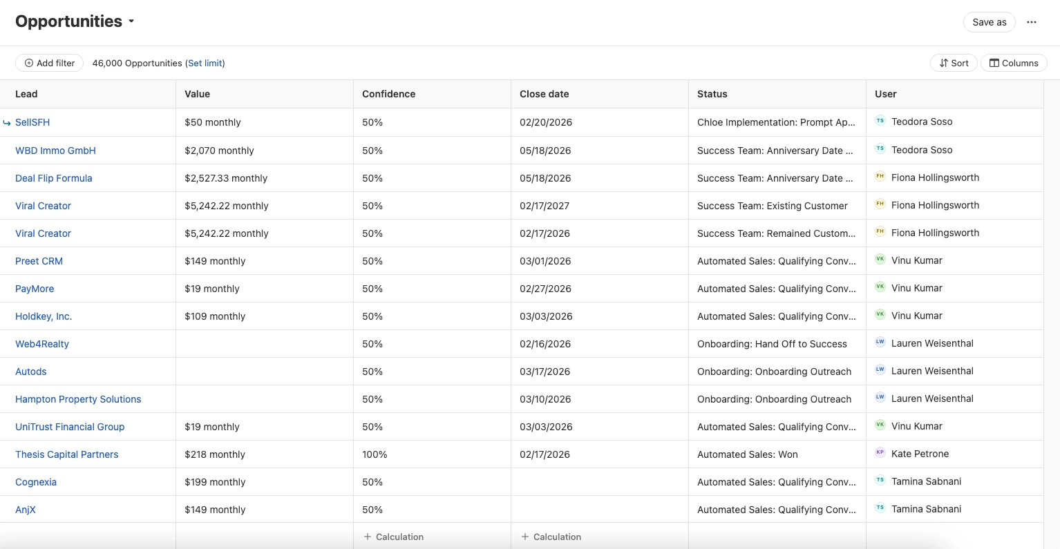 [Screenshot: Site Explorer Opportunities report landing view with the list of opportunity types]