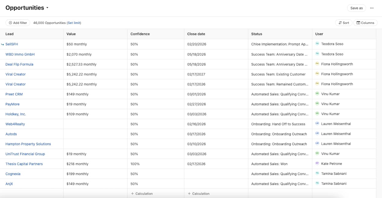 [Screenshot: Site Explorer Opportunities report landing view with the list of opportunity types]